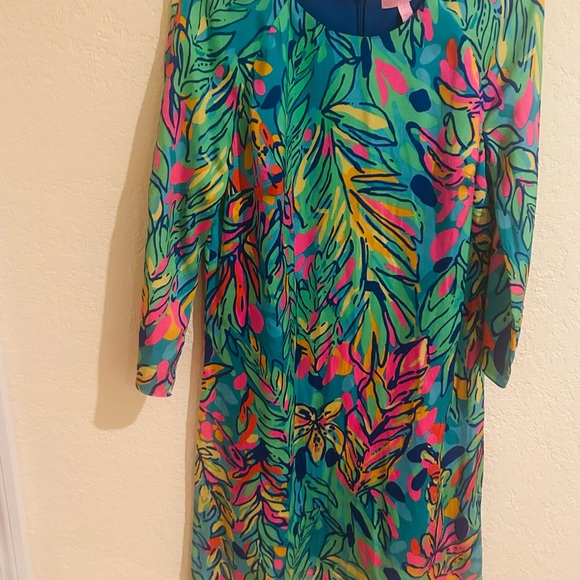 Lilly Pulitzer Vibrant Leaf Print Midi Dress - Picture 1 of 7